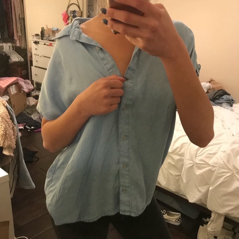 demin button down